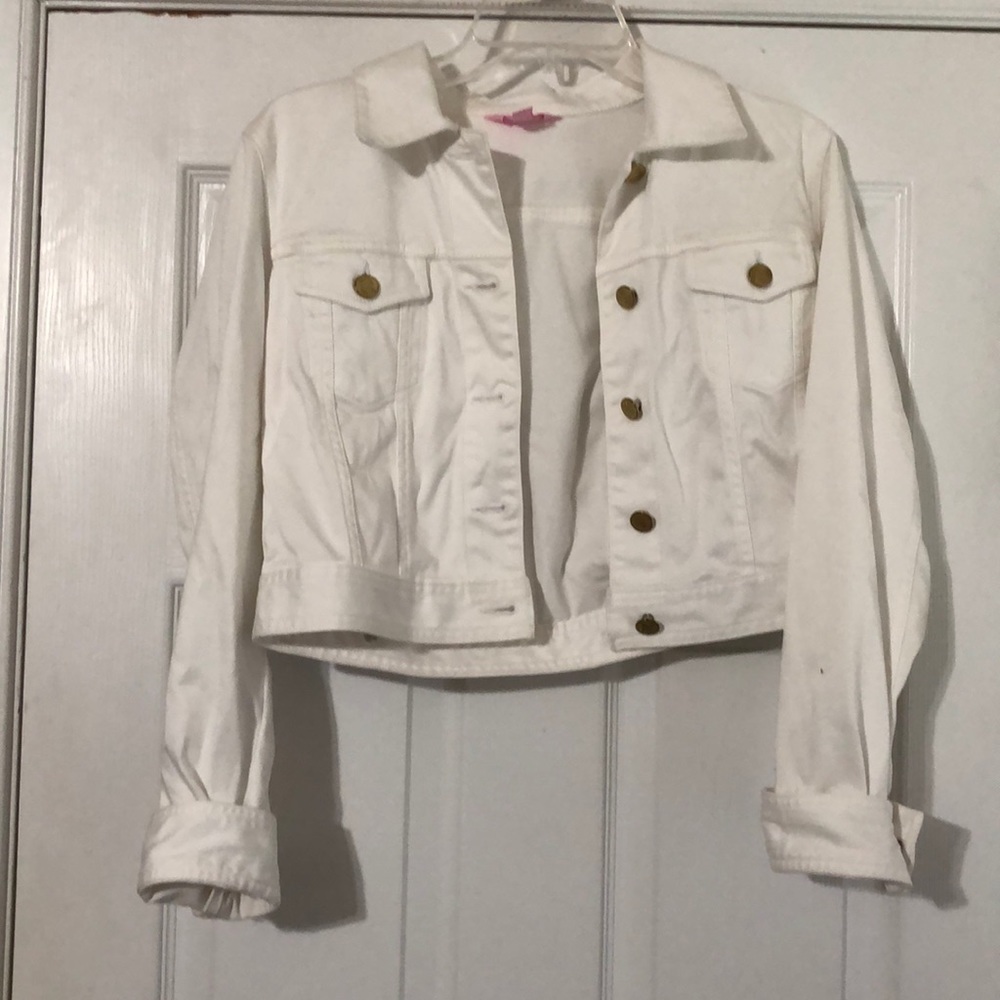 Lilly Pulitzer crop jean jacket